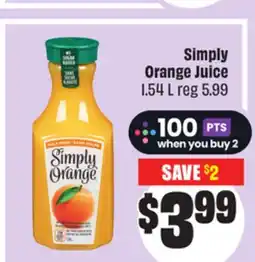 Chalo FreshCo Simply Orange Juice 1.54 L offer