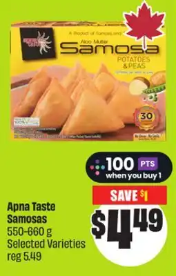 Chalo FreshCo Apna Taste Samosas 550-660 g Selected Varieties offer