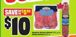 Chalo FreshCo Mastro Genoa Sliced 375 g or Baby Genoa 600 g offer