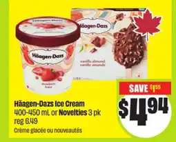 FreshCo Häagen-Dazs Ice Cream 400-450 mL or Novelties 3 pk offer