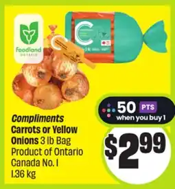 FreshCo Compliments Carrots or Yellow Onions offer