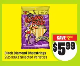 FreshCo Black Diamond Cheestrings 252-236 g Selected Varieties offer