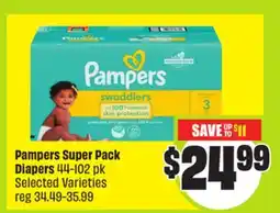 FreshCo Pampers Super Pack Diapers 44-102 pk Selected varieties offer