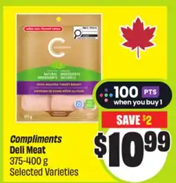 FreshCo Compliments Deli Meat 375-400 g Selected Varieties offer