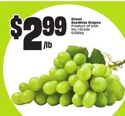 FreshCo Green Seedless Grapes Product of USA No.1 Grade 6.59/kg offer