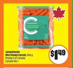 FreshCo Compliments Mini Peeled Carrots 340 g Product of Canada Canada No 1 offer