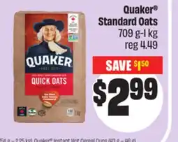 FreshCo Quaker Standard Oats 70 g-1kg offer