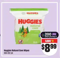 FreshCo Huggies Natural Care Wipes 168-192 pk offer