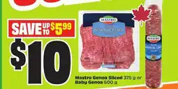 FreshCo Mastro Genoa Sliced 375 g or Baby Genoa 600 g offer