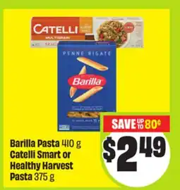 FreshCo Barilla Pasta 410 g Catelli Smart or Healthy Harvest Pasta 375 g offer