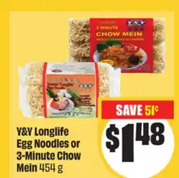FreshCo Y&Y Longlife Egg Noodles or 3-Minute Chow Mein 454 g Mid-Autumn offer