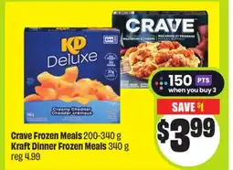 FreshCo Crave Frozen Meals 200-340 g Kraft Dinner Frozen Meals 340 g offer