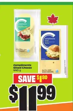 FreshCo Compliments Sliced Cheese 440 g offer