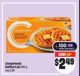 FreshCo Compliments Waffles 8 pk 280 g offer