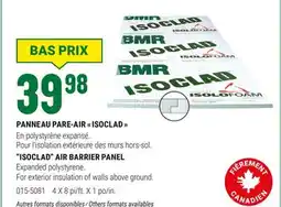 BMR BMR PANNEAU PARE-AIR  ISOCLAD  offer
