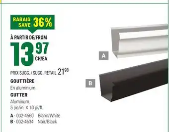 BMR GOUTTIÈRE offer