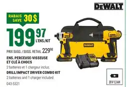 BMR DEWALT ENS. PERCEUSE-VISSEUSE ET CLÉ À CHOCS offer