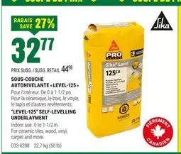 BMR SOUS-COUCHE AUTONIVELANTE  LEVEL-125  offer
