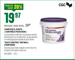 BMR COMPOSÉ À JOINTS  CONTRÔLE POUSSIÈRE  offer