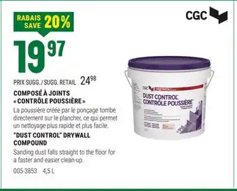 BMR COMPOSÉ À JOINTS  CONTRÔLE POUSSIÈRE  offer