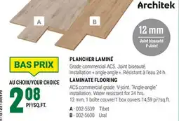 BMR LAMINATE FLOORING offer