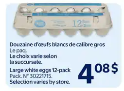 Walmart Large white eggs 12-pack offer