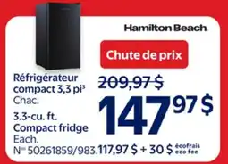 Walmart 3.3-cu. ft. Compact fridge offer