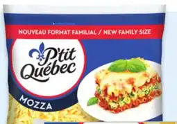 Walmart P'tit Quebec cheese block 400 g or shreds 480 g offer