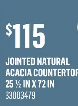 Canac Jointed Natural Acacia Countertop offer