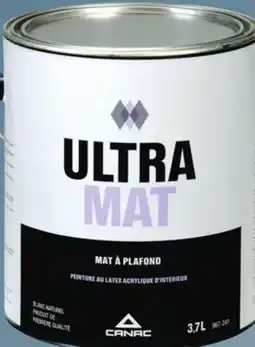 Canac UltraMat Ceiling Latex Paint Natural White 3.7 L offer