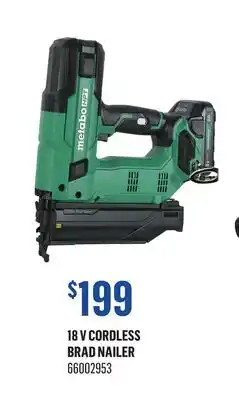 Canac 18 V Cordless Brad Nailer offer