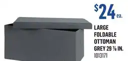 Canac Large Foldable Ottoman Grey 297/8in offer