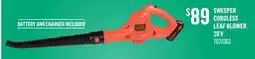 Canac Sweeper Cordless Leaf Blower 20 V offer