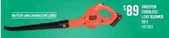 Canac Sweeper Cordless Leaf Blower 20 V offer