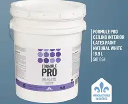 Canac Formule Pro Ceiling Interior Latex Paint Natural White 18.9 L offer