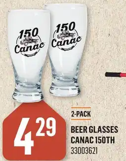 Canac Beer Glasses Canac 150th offer