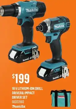 Canac 18 V Lithium-Ion Drill Driver& Impact Driver Set offer