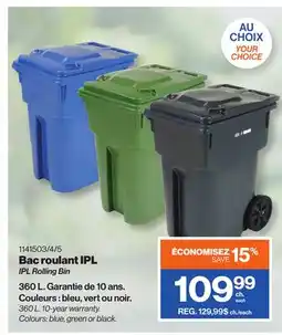 Patrick Morin IPL Rolling Bin offer