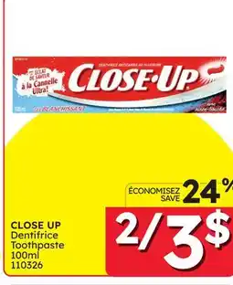 Rossy CLOSE UP Dentifrice Toothpaste offer