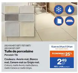Patrick Morin Porcelain Tile offer