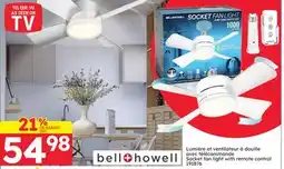 Rossy Socket fan light with remote control offer