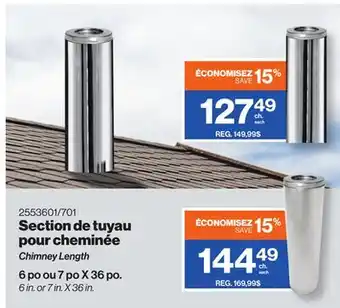 Patrick Morin Chimney Length offer