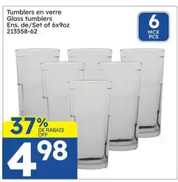 Rossy Glass tumblers offer