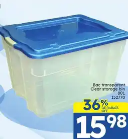 Rossy Bac transparent Clear storage bin offer