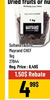 Mayrand Sultana Raisins 1 kg Mayrand CHEF offer