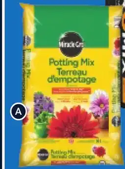 RONA MIRACLE GRO potting mixes, 50-L offer