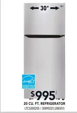 RONA LG 20 CU. FT. REFRIGERATOR offer