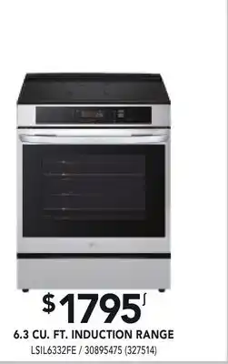RONA LG 6.3 CU. FT. INDUCTION RANGE offer