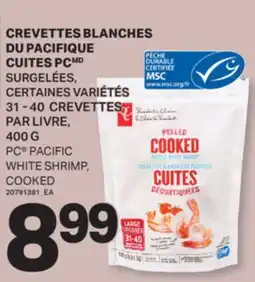 L'Intermarché CREVETTES BLANCHES DU PACIFIQUE CUITES | PACIFIC WHITE SHRIMP COOKED, 400 G offer