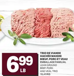 L'Intermarché TRIO DE VIANDE HACHÉE MAIGRE BŒUF, PORC ET VEAU | LEAN GROUND BEEF, PORK AND VEAL TRIO offer
